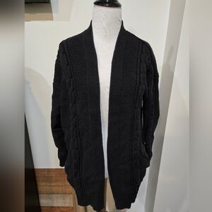 GAP Black Cable Knit Women's Cardigan